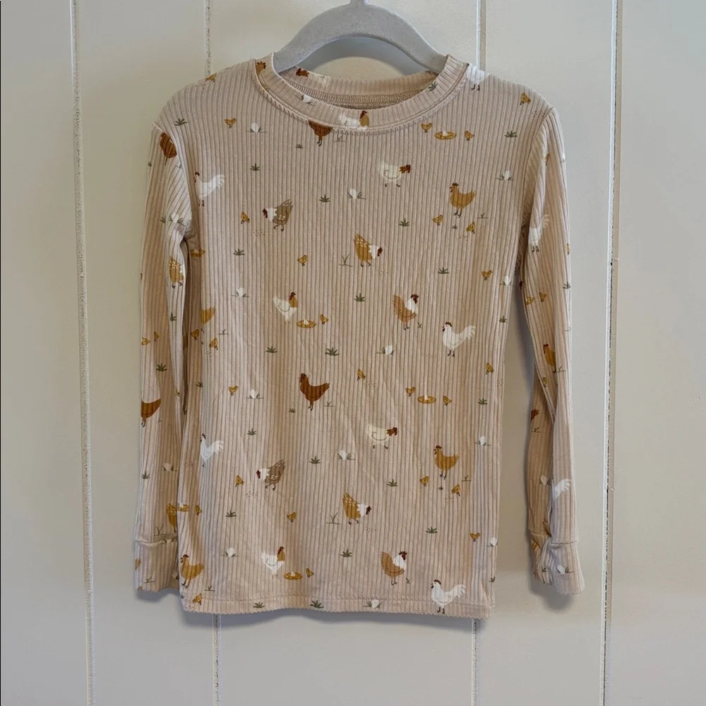 Brave Littles Ones Chicken Print Bamboo PJ Set - Picture 2 of 7